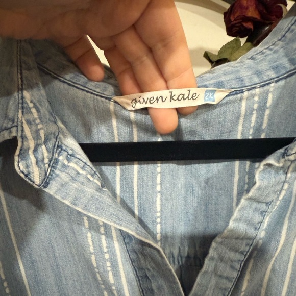 giving kale Blue Striped Women's Dress 100% cotton - Picture 3 of 6